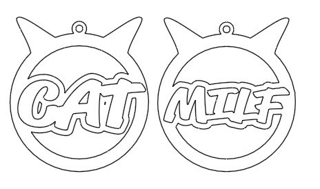 CAT MILF custom earrings for Martha