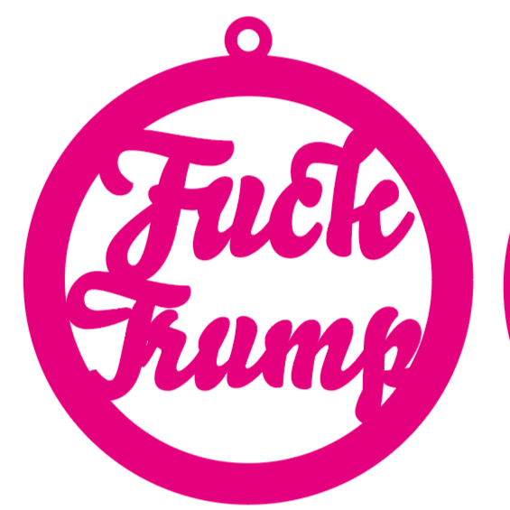 FUCK TRUMP custom earrings for Jen
