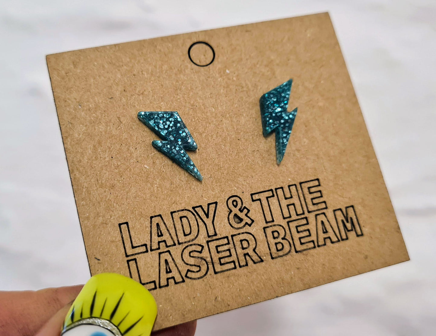 Mini Glitter Bolt Studs