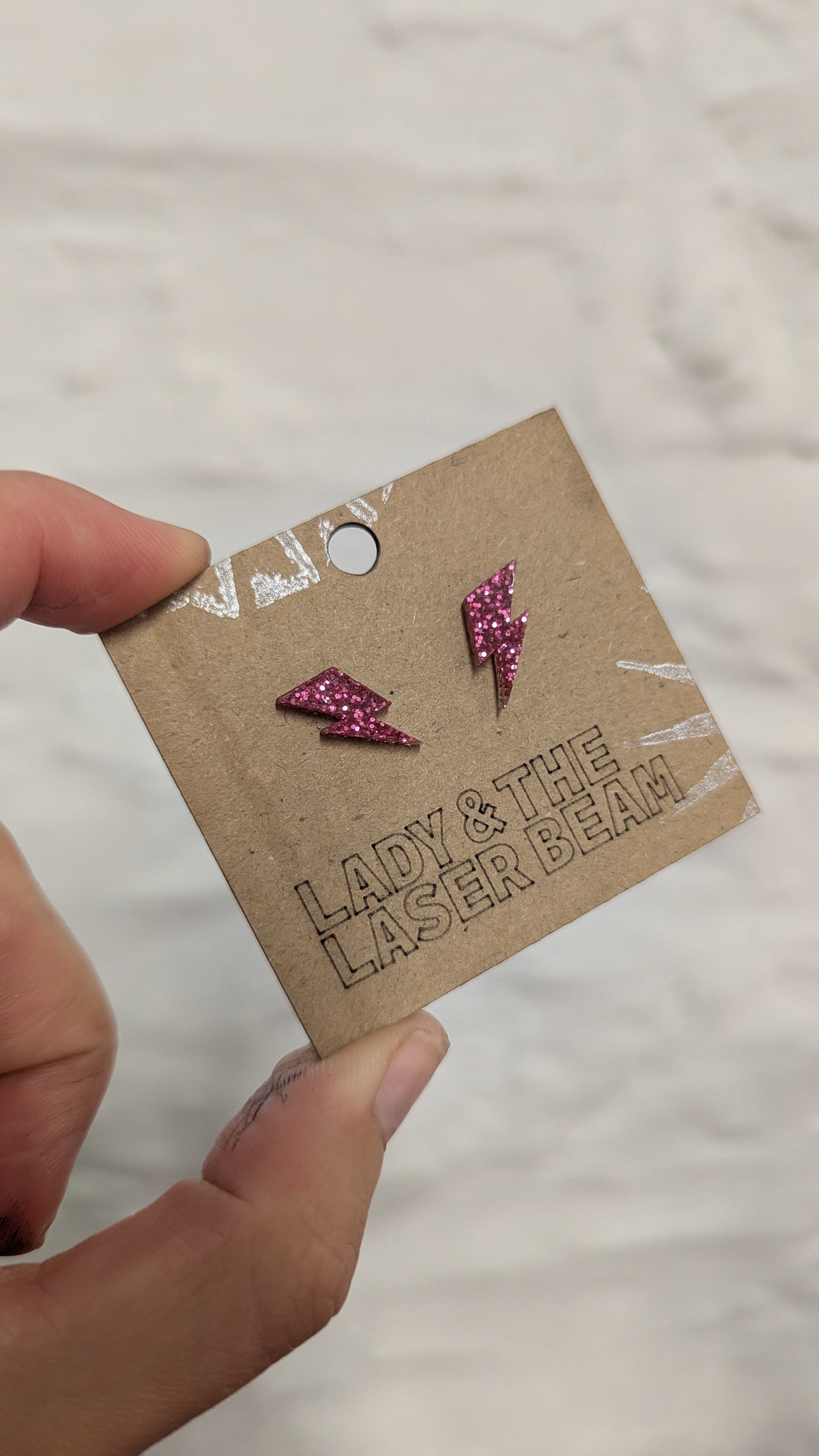 Mini Glitter Bolt Studs