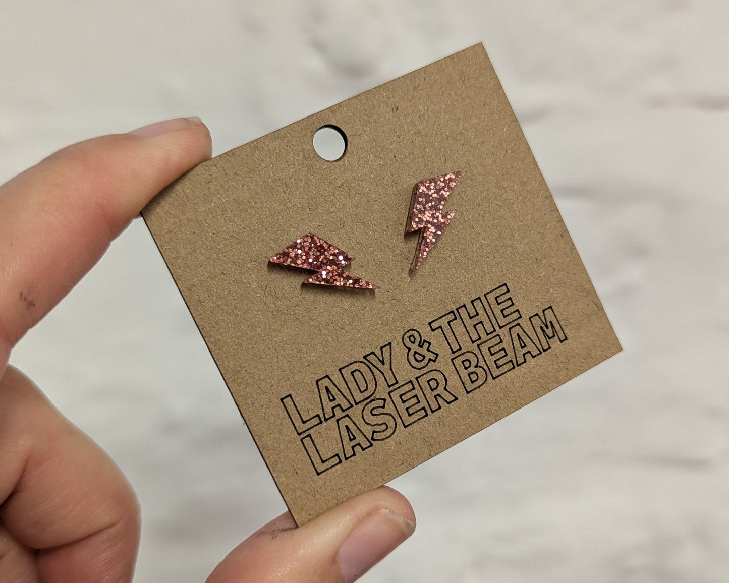 Mini Glitter Bolt Studs