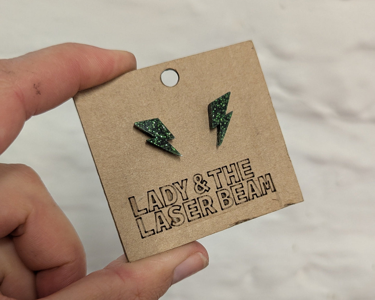 Mini Glitter Bolt Studs