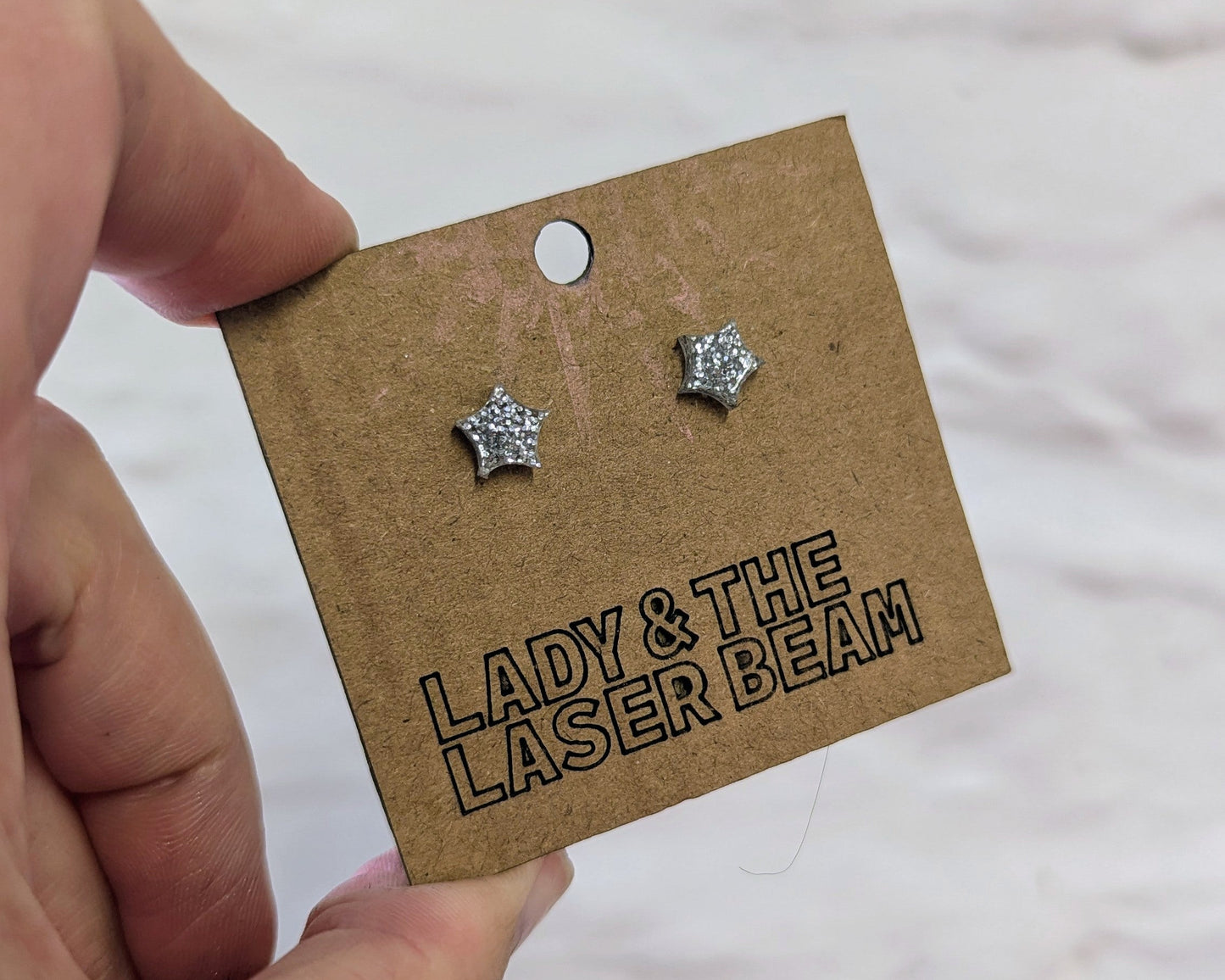 Mini Glitter Star Studs - various colours