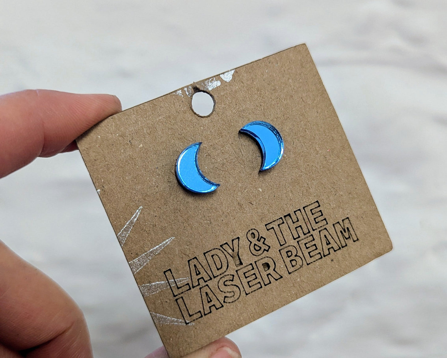 Crescent Moon Studs - various colors