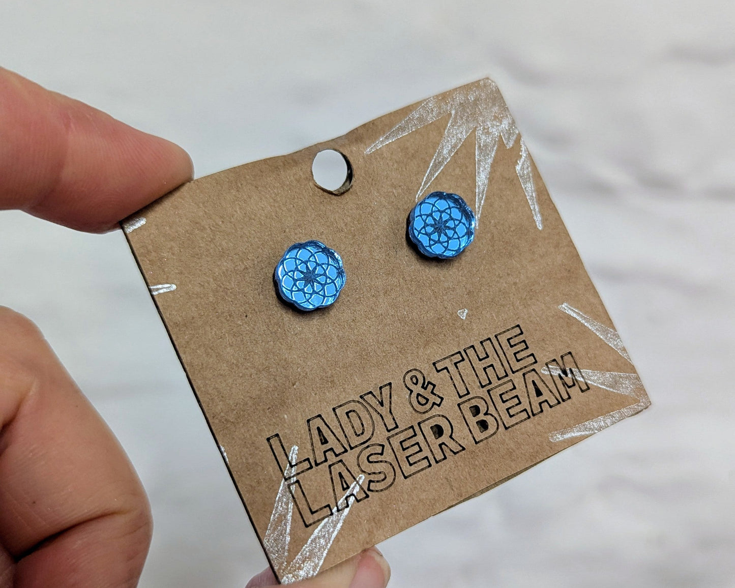Mirror Spirograph Studs - various colours