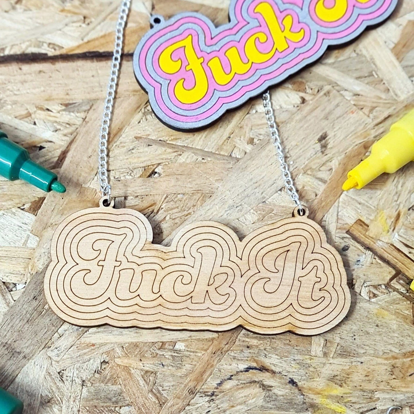 Paint your own necklace. Fuck It.